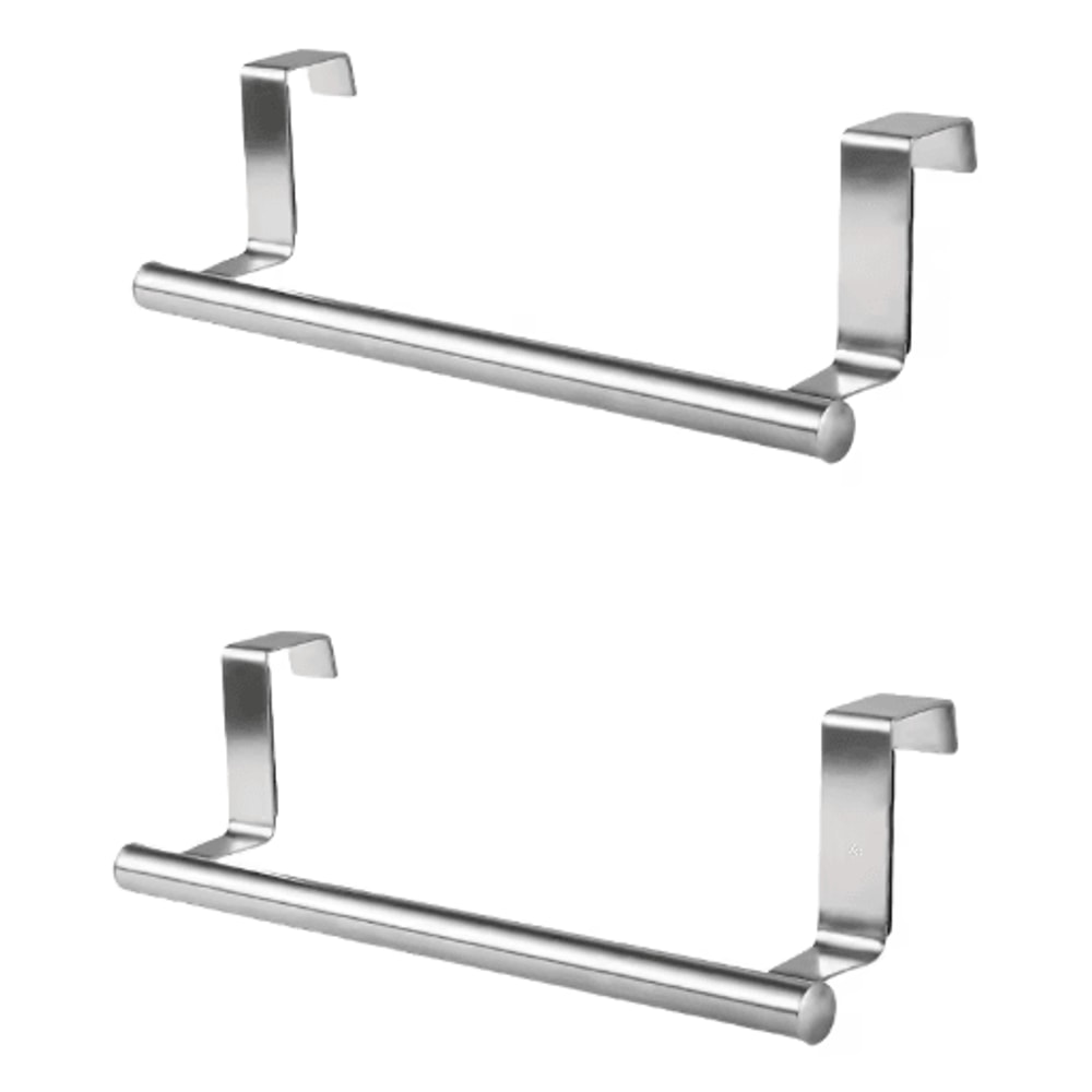 Over Door Towel Rack Stainless Steel NoDrill Kitchen Cabinet Holder 1