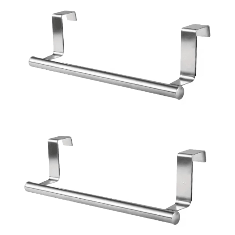Over Door Towel Rack Stainless Steel NoDrill Kitchen Cabinet Holder 1