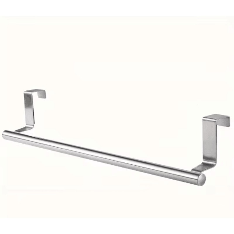 Over Door Towel Rack Stainless Steel NoDrill Kitchen Cabinet Holder 3