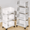 Rolling Storage Cart MultiLayer Mobile Organizer For Kitchen Bedroom Living Room 0