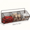 Wall Mounted Kitchen Storage Basket Metal Wire Organizer For Vegetables Spices 3