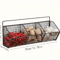 Wall Mounted Kitchen Storage Basket Metal Wire Organizer For Vegetables Spices 3