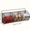 Wall Mounted Kitchen Storage Basket Metal Wire Organizer For Vegetables Spices 7