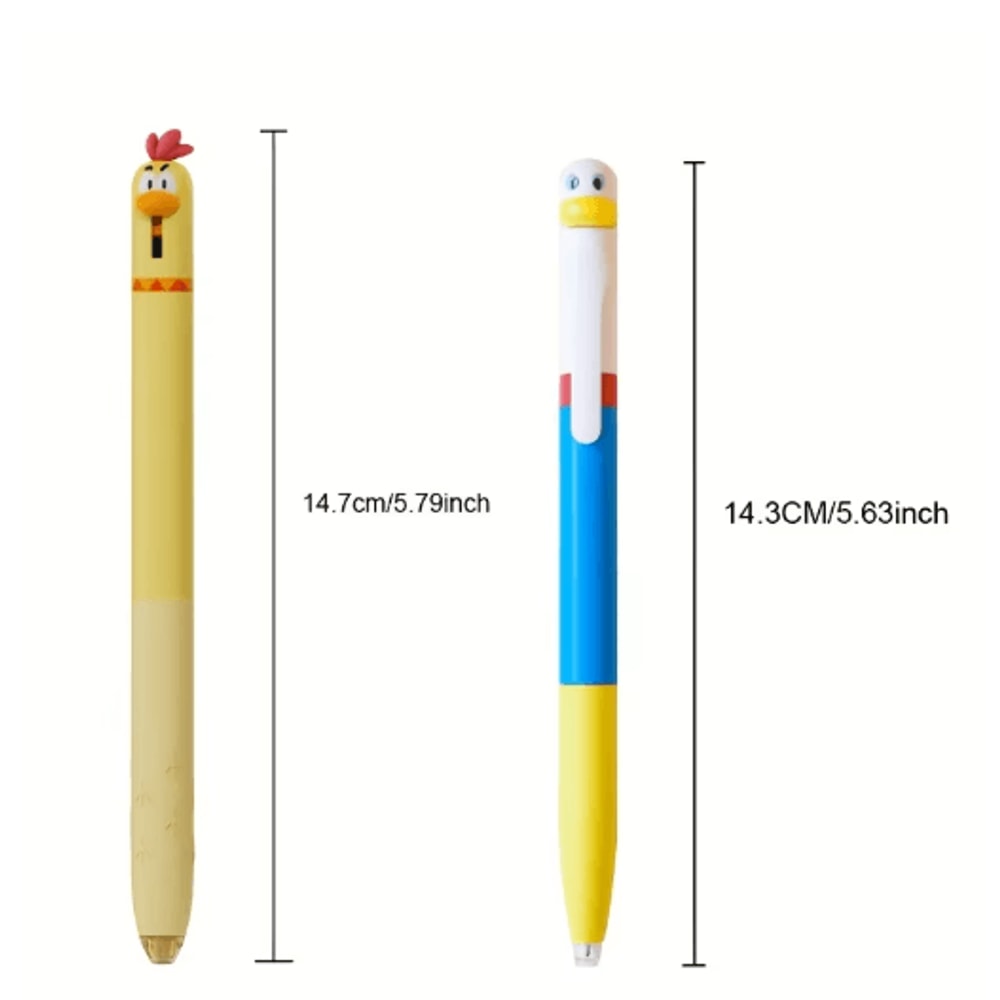 Cute Chicken Gel Pen Set 4pcs Funny Rotating Black Ink Pens 05mm 5