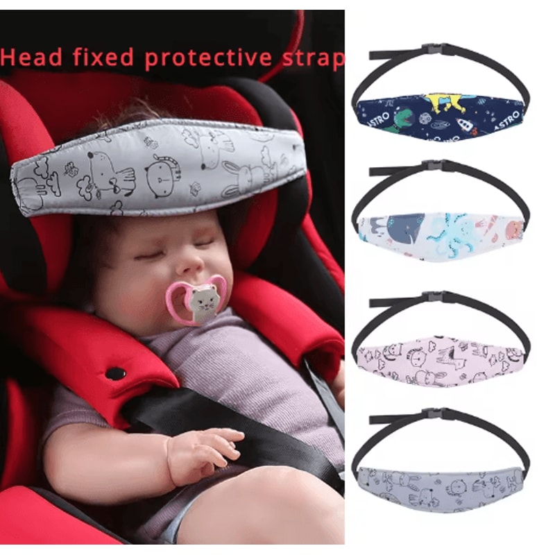 Baby Head Support Belt Adjustable Car Seat Stroller Sleep Positioner 0