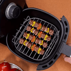 air fryer grill rack with skewers stainless steel cooking rack (20cm)