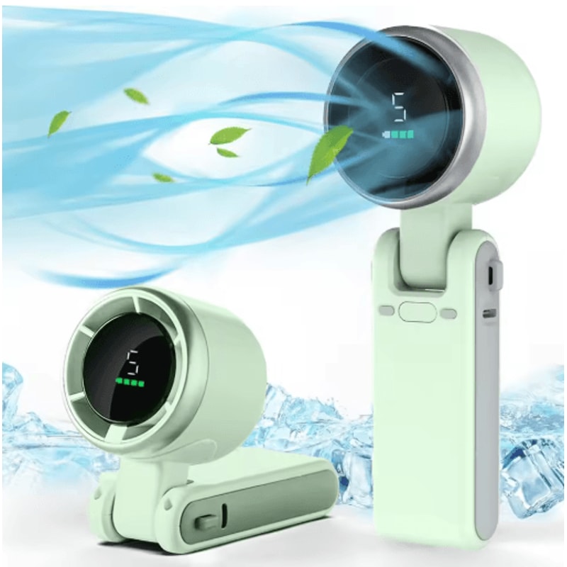 3in1 Portable Mini Fan 5 Speed Rechargeable USB Travel Cooling Fan 1