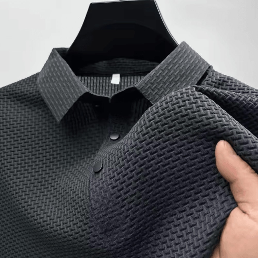 Mens Embroidered Polo Shirt Short Sleeve Business Casual Summer Top 3