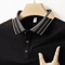 Mens Short Sleeve Polo Shirt 2025 Business Casual Breathable Solid Color Top 7