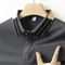 Mens Short Sleeve Polo Shirt 2025 Business Casual Breathable Solid Color Top 0
