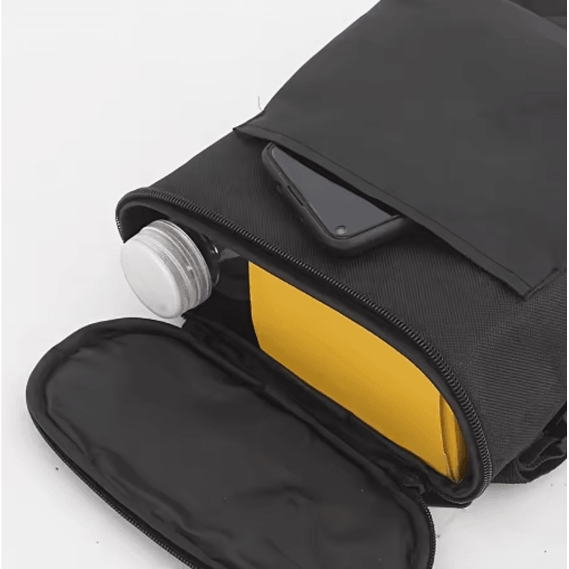 Motorcycle Handlebar Storage Bag Large Capacity Front Zipper Bike Pouch 3