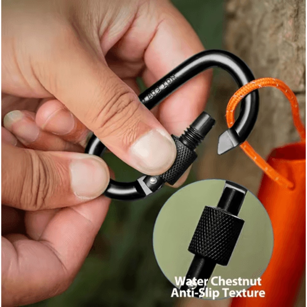 6pcs Carabiner Clips Set Durable Spring Snap Hooks For Outdoor Everyday Use 4