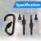 6pcs Carabiner Clips Set Durable Spring Snap Hooks For Outdoor Everyday Use 5