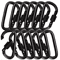 6pcs Carabiner Clips Set Durable Spring Snap Hooks For Outdoor Everyday Use 6