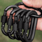 6pcs Carabiner Clips Set Durable Spring Snap Hooks For Outdoor Everyday Use 0