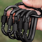 6pcs Carabiner Clips Set Durable Spring Snap Hooks For Outdoor Everyday Use 0