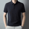 Mens Waffle Polo Shirt Short Sleeve Textured Casual Summer Top 1