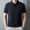 Mens Waffle Polo Shirt Short Sleeve Textured Casual Summer Top 1