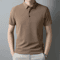 Mens Waffle Polo Shirt Short Sleeve Textured Casual Summer Top 4