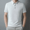 Mens Waffle Polo Shirt Short Sleeve Textured Casual Summer Top 7