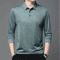 Mens Long Sleeve Polo Shirt Business Casual Breathable Solid Color Essential 5