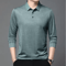 Mens Long Sleeve Polo Shirt Business Casual Breathable Solid Color Essential 5