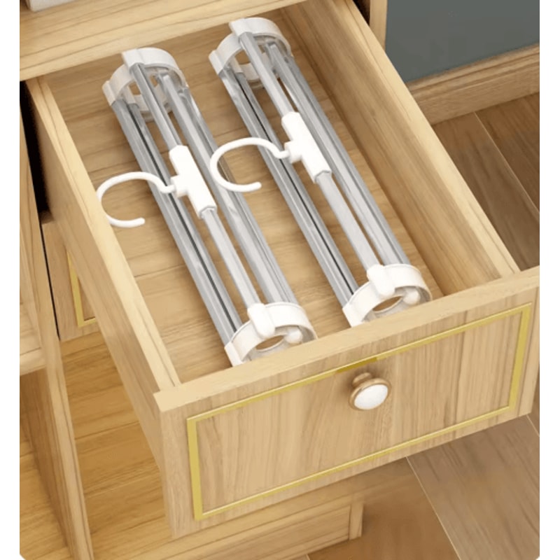 Foldable Pants Hanger Stainless Steel SpaceSaving Closet Organizer 3