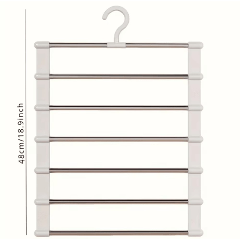 Foldable Pants Hanger Stainless Steel SpaceSaving Closet Organizer 4
