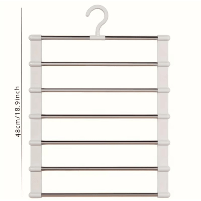 Foldable Pants Hanger Stainless Steel SpaceSaving Closet Organizer 4