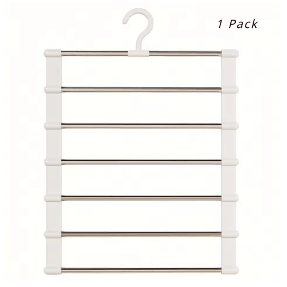 Foldable Pants Hanger Stainless Steel SpaceSaving Closet Organizer 5