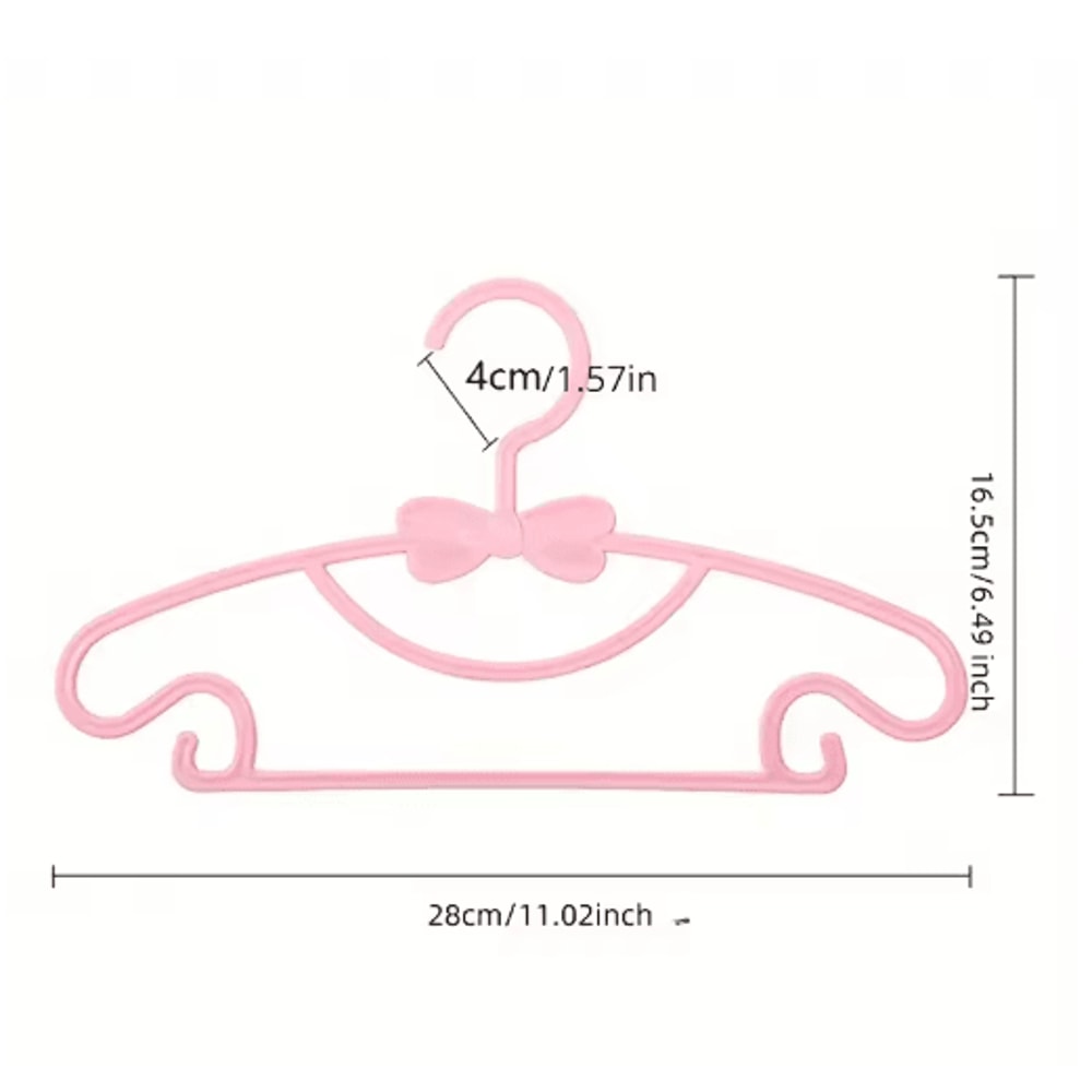 Kids Clothes Hangers Set 10pcs Windproof Baby Childrens Plastic Hangers 9