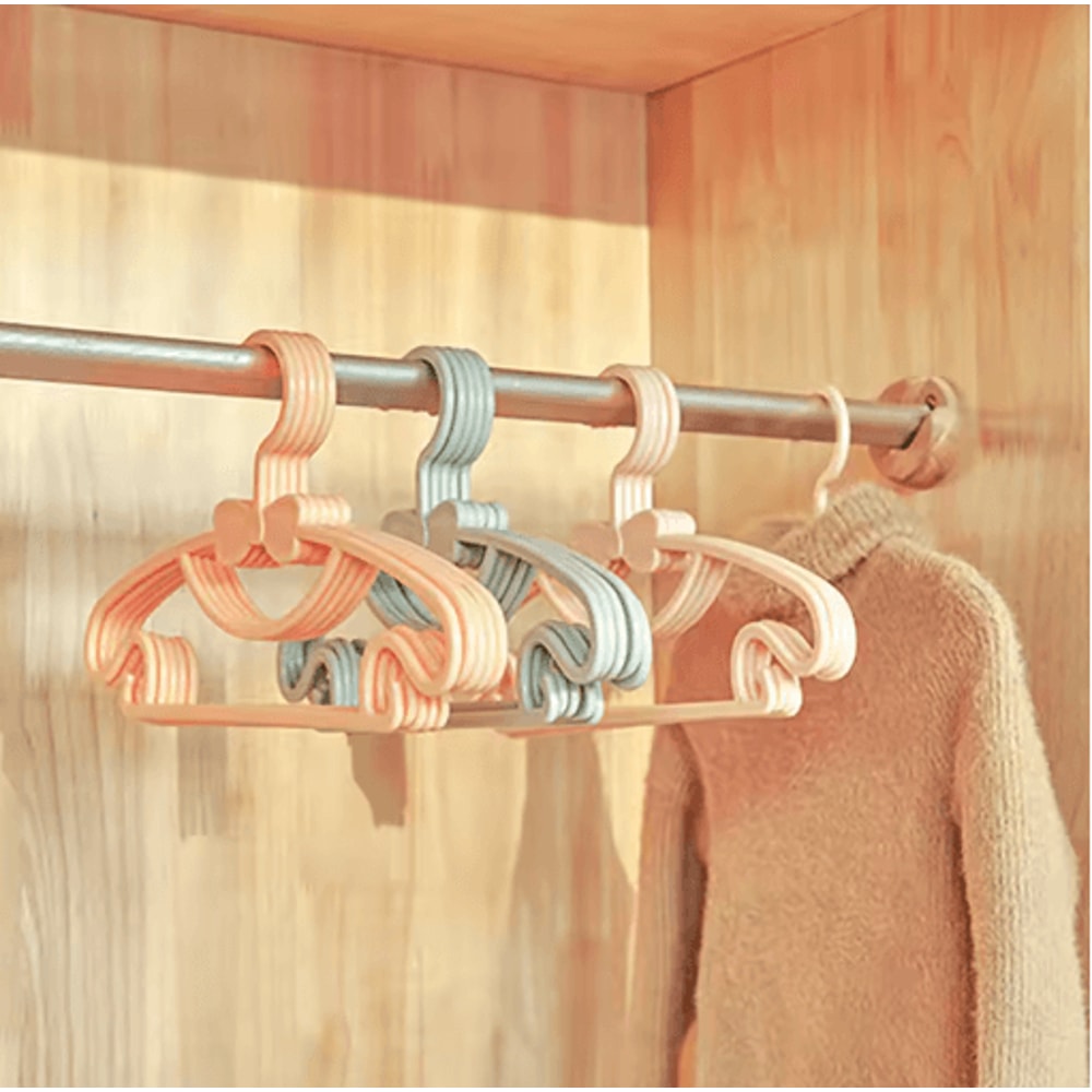 Kids Clothes Hangers Set 10pcs Windproof Baby Childrens Plastic Hangers 11