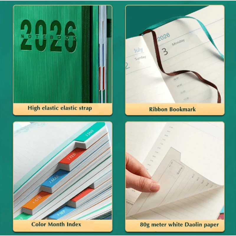 2026 Daily Planner Notebook 365 Day Time Management Productivity Organizer 400 Pages 7