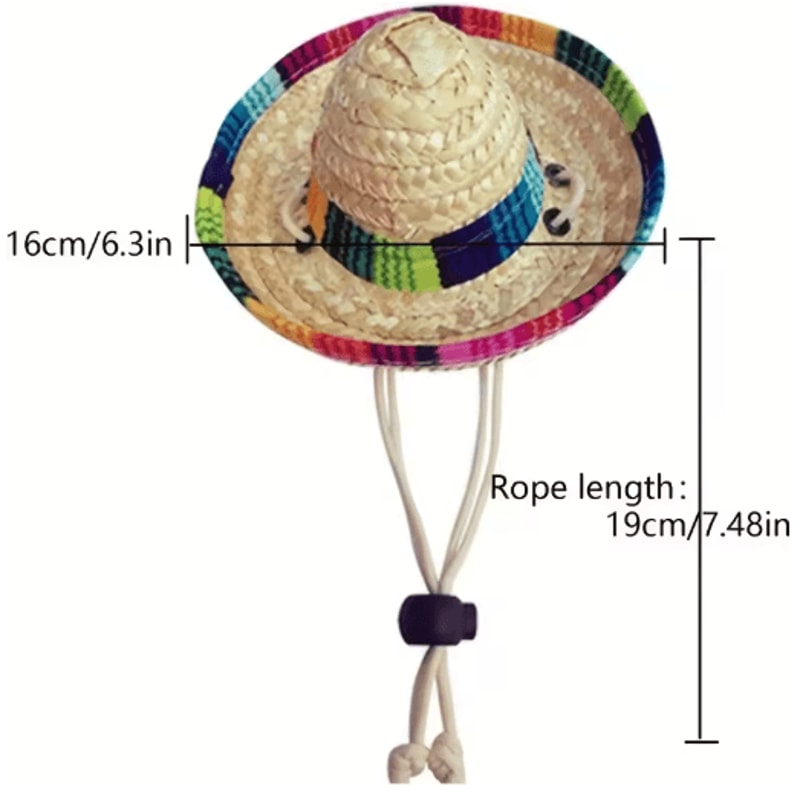Pet Summer Sun Hat Adjustable Breathable Cat Dog Fashion Hat 4