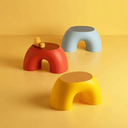 rainbow kids step stool – safe plastic footstool seat for everyday use