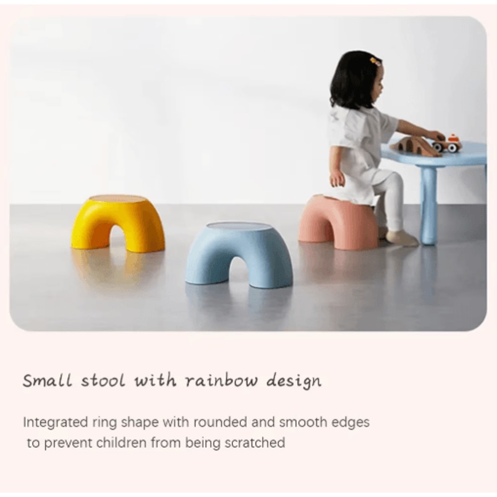 Rainbow Kids Step Stool Safe Plastic Footstool Seat For Everyday Use 6