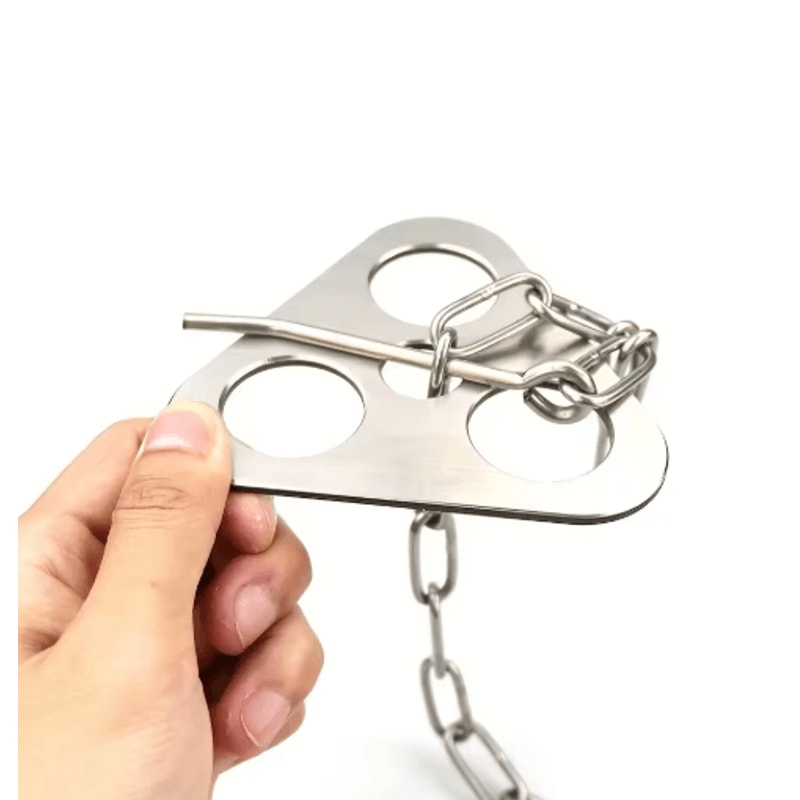 Camping BBQ Tripod Portable Stainless Steel Hanging Rack For Outdoor Cooking 4