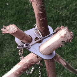 camping bbq tripod – portable stainless steel hanging rack for outdoor cooking