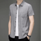 Mens WrinkleFree Printed Shirt Short Sleeve Business Casual NoIron Top 3