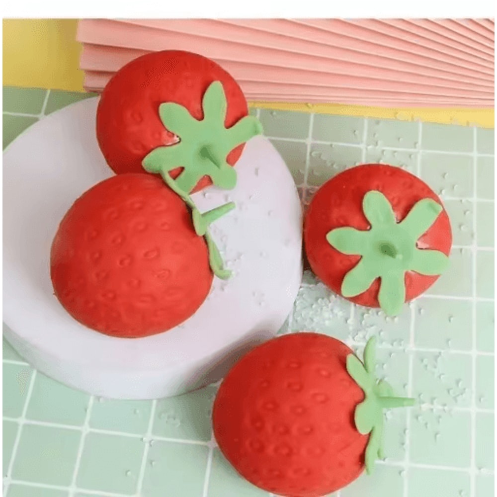 Strawberry Squishy Stress Ball Soft Sensory Squeeze Toy For Kids Adults 2