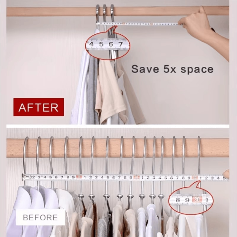 Multi Layer Clothes Rack Metal Space Saving Wardrobe Clothes Drying Organizer 5