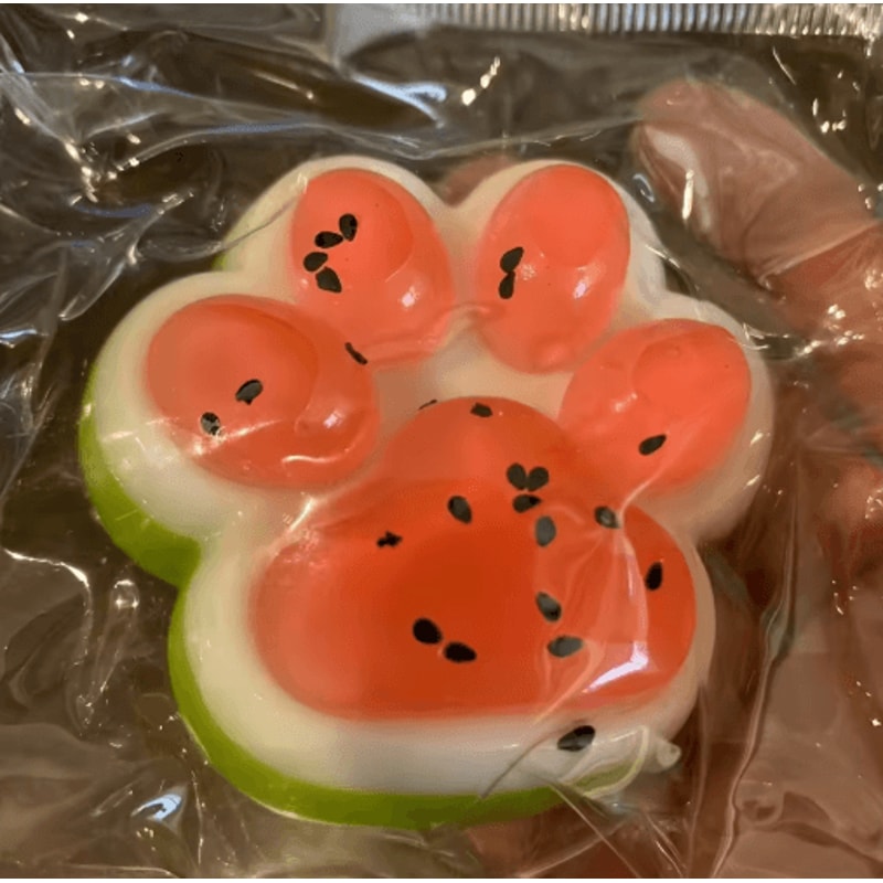 Watermelon Cat Paw Squishy Toy Slow Rising Cute Stress Relief Squeeze Gift 0