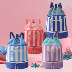kids swimming backpack waterproof beach & travel toiletries storage bag