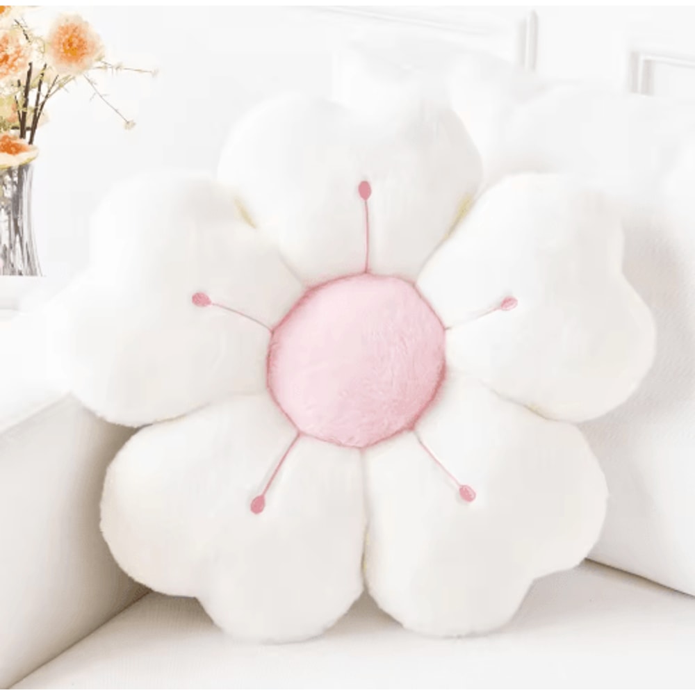 Daisy Flower Plush Pillow Soft Cute Decorative Cushion For Bed Sofa 5