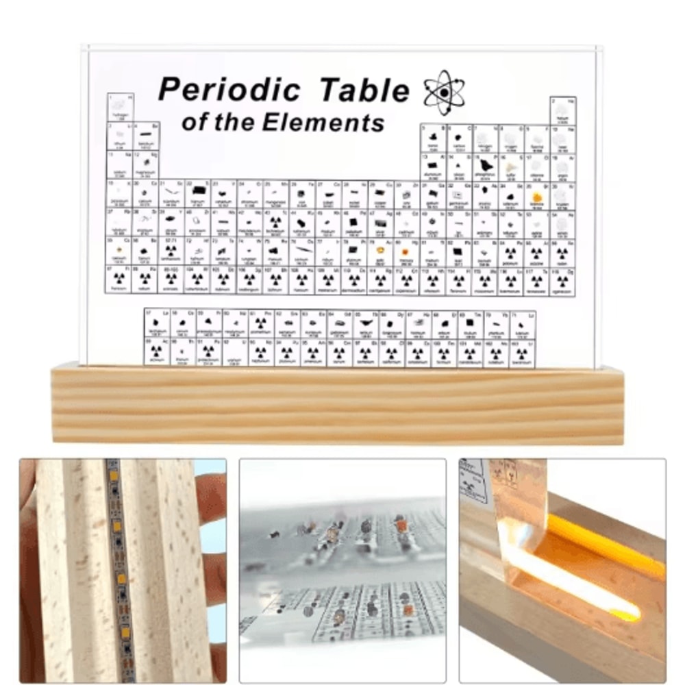 Acrylic Periodic Table Display Element Block Science Desk Decoration Educational Ornament 3