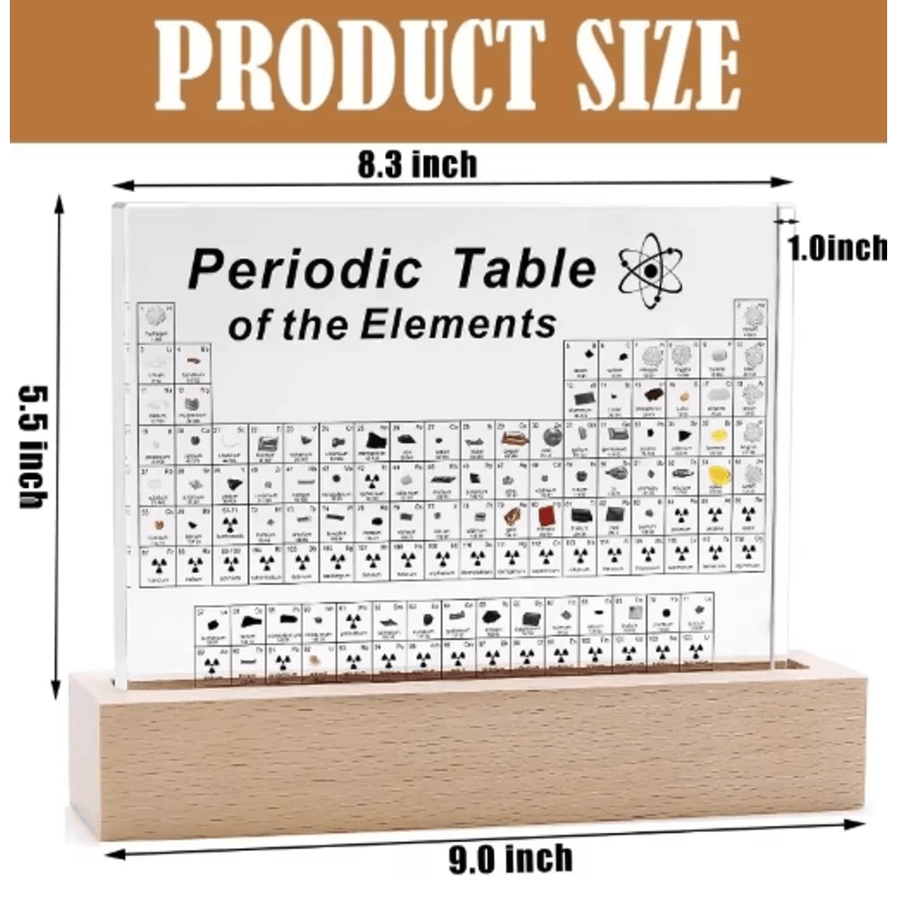 Acrylic Periodic Table Display Element Block Science Desk Decoration Educational Ornament 4