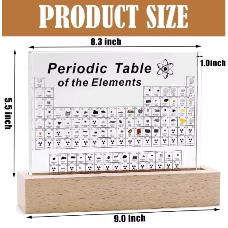 Acrylic Periodic Table Display Element Block Science Desk Decoration Educational Ornament 4
