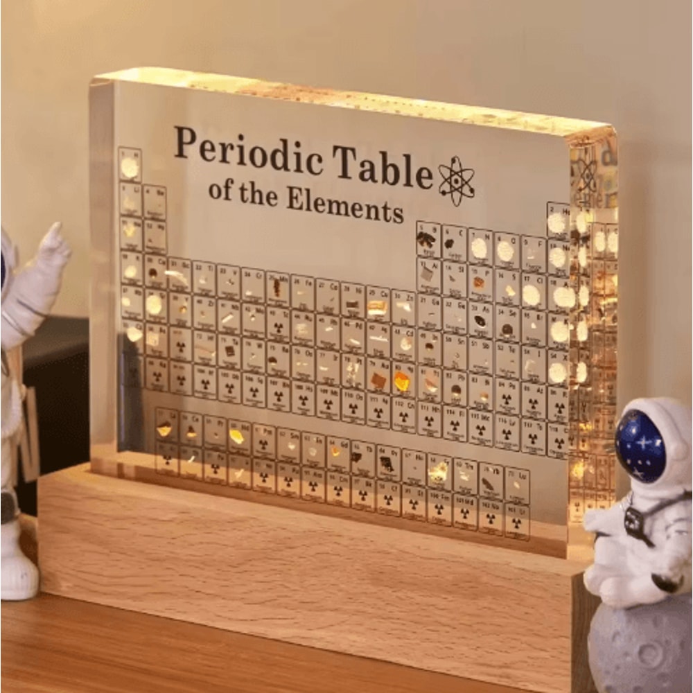 Acrylic Periodic Table Display Element Block Science Desk Decoration Educational Ornament 0