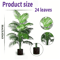 Artificial Areca Palm Plant In Pot Realistic Indoor Outdoor Decorative Fake Palm Tree 24 Leaves 7