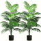 Artificial Areca Palm Plant In Pot Realistic Indoor Outdoor Decorative Fake Palm Tree 24 Leaves 0